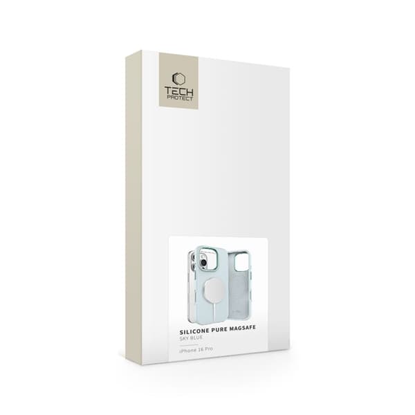 Tech-Protect iPhone 16 Pro Max Mobilskal Magsafe Pure Silikon - Himmelsblå