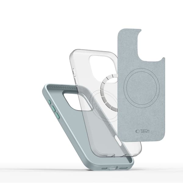 Tech-Protect iPhone 16 Pro Max Mobilskal Magsafe Pure Silikon - Himmelsblå