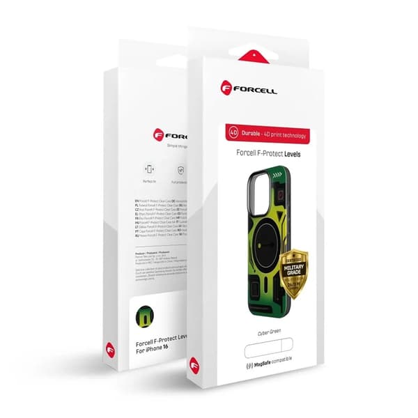 Forcell iPhone 16 Pro Mobilskal MagSafe F-Protect - Cyber Grön