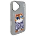 Miniatyrbild 3 av 10: Nimmy iPhone 16 Mobilskal Glasses Cool Cat - Grå