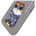 Miniatyrbild 9 av 10: Nimmy iPhone 16 Mobilskal Glasses Cool Cat - Grå
