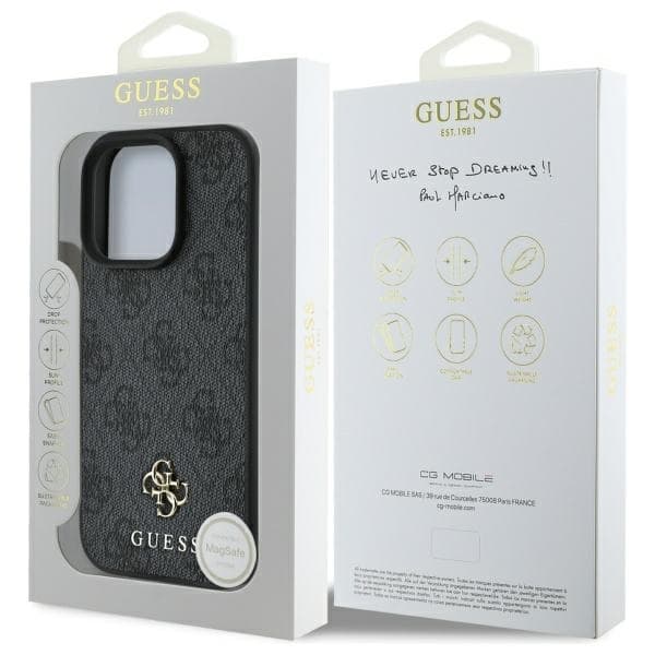 Guess iPhone 16 Pro Mobilskal MagSafe 4G Small Classic Logo - Svart