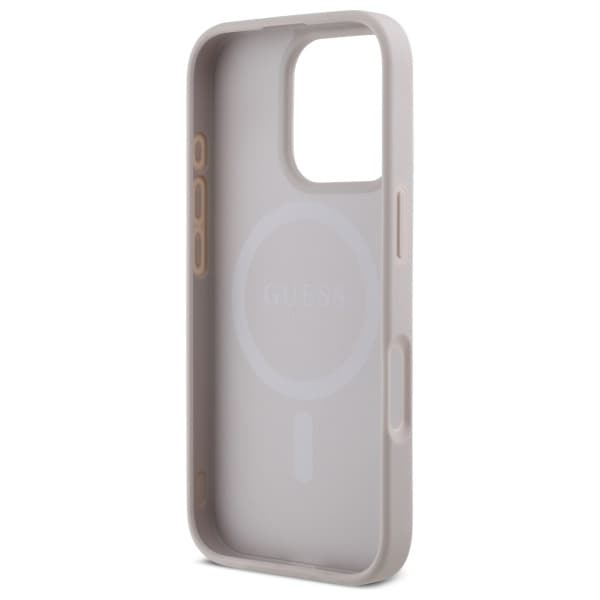 Guess iPhone 16 Pro Max Mobilskal MagSafe 4G Small Classic Logo - Rosa