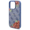 Miniatyrbild 6 av 8: Guess iPhone 16 Pro Max Mobilskal MagSafe 4G Flowers Print - Blå