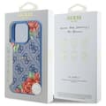 Miniatyrbild 8 av 8: Guess iPhone 16 Pro Max Mobilskal MagSafe 4G Flowers Print - Blå
