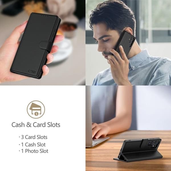 Tech-Protect Galaxy S25 Ultra Plånboksfodral - Svart