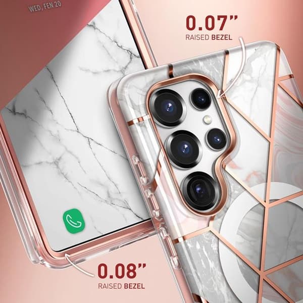 SupCase Galaxy S25 Ultra Mobilskal Magsafe Cosmo Mag - Marble