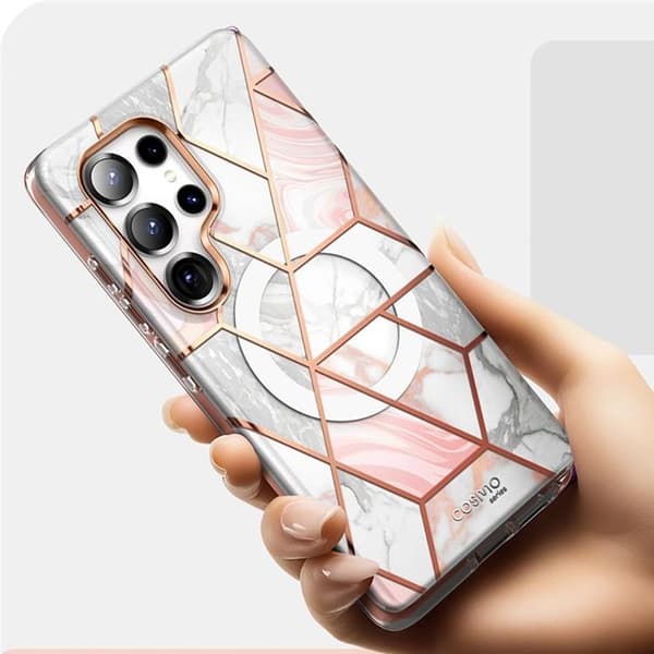 SupCase Galaxy S25 Ultra Mobilskal Magsafe Cosmo Mag - Marble