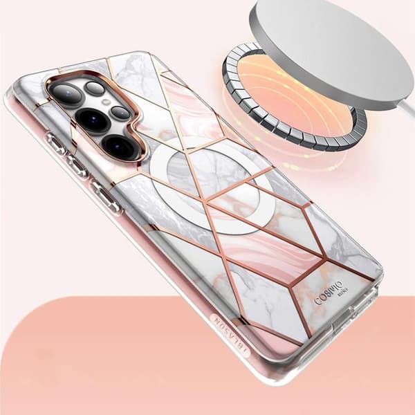 SupCase Galaxy S25 Ultra Mobilskal Magsafe Cosmo Mag - Marble