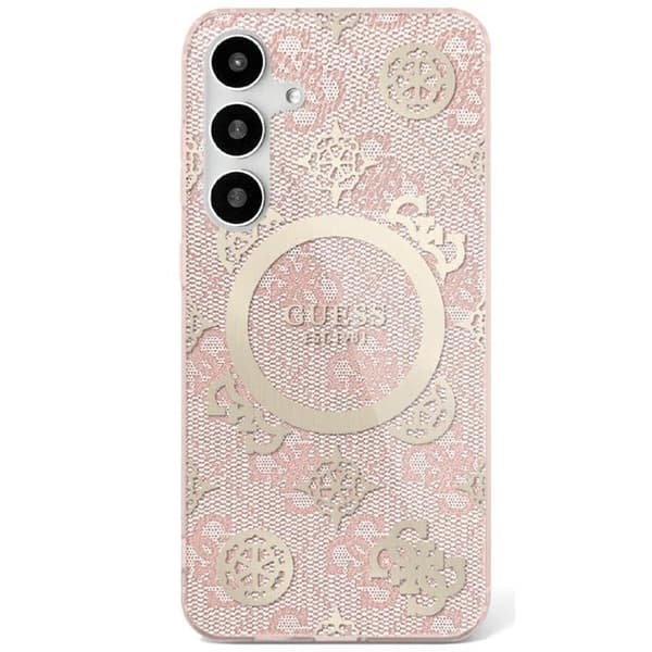 Guess Galaxy S25 Ultra Mobilskal MagSafe Guld Electroplated Peony - Rosa
