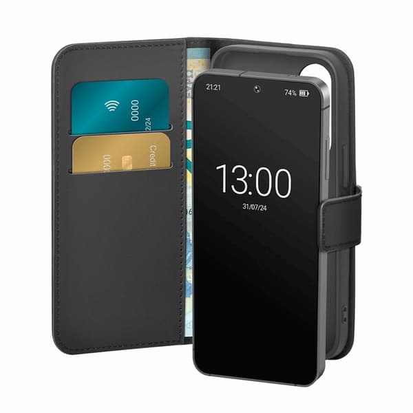 Puro Galaxy S25 Plus Plånboksfodral med Flip - Svart