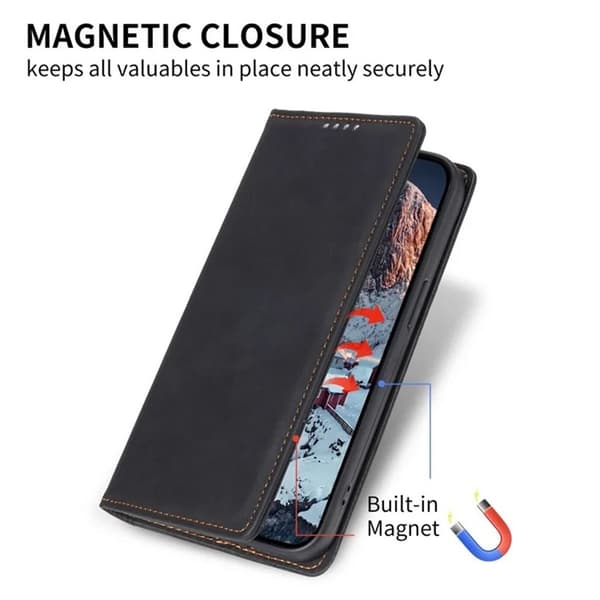 Galaxy S25 Plånboksfodral RFID Blocking - Svart