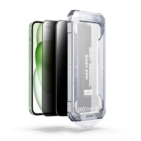BOOM iPhone 16 Privacy Härdat Glas Skärmskydd 2st