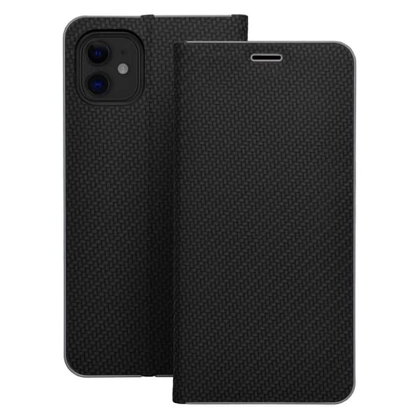 iPhone 16e Plånboksfodral Luna Carbon - Svart