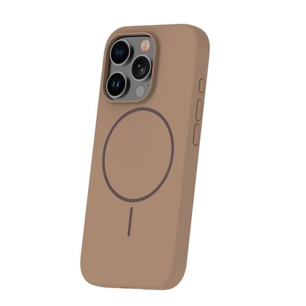 iPhone 15 Pro Max Mobilskal MagSafe Silikon Thin - Brun