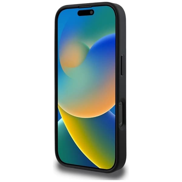Guess iPhone 16 Pro Mobilskal Grained Big 4G Small Classic Logo - Svart