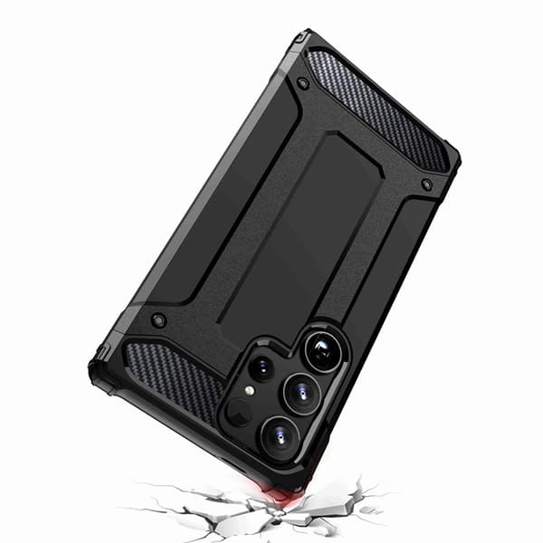 Galaxy S25 Ultra Mobilskal Hybrid Armor - Svart