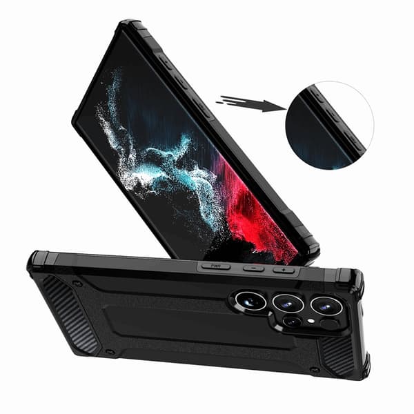 Galaxy S25 Ultra Mobilskal Hybrid Armor - Svart