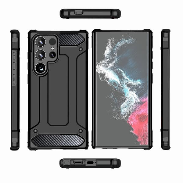 Galaxy S25 Ultra Mobilskal Hybrid Armor - Svart