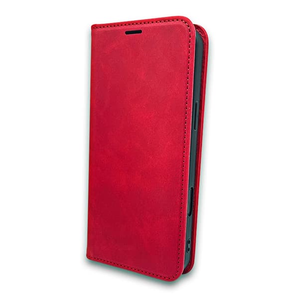 iPhone 11 Plånboksfodral Smart Suede - Röd