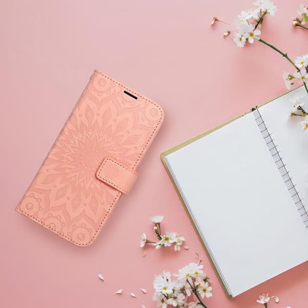 iPhone 16 Plånboksfodral Mezzo Mandala - Peach Fuzz