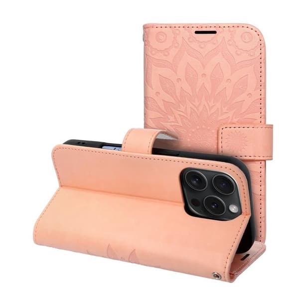 iPhone 16 Plånboksfodral Mezzo Mandala - Peach Fuzz