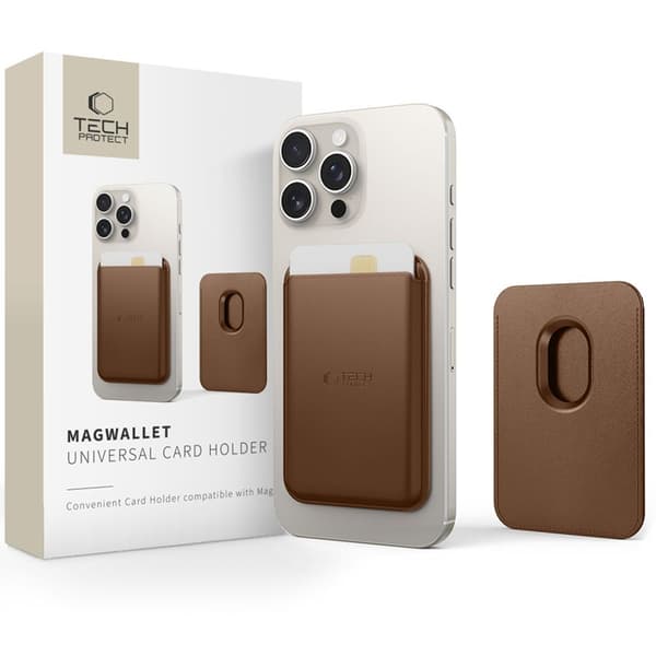 Tech-Protect Universal Magsafe Magnetic Korthållare - Brun