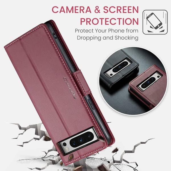 Caseme Google Pixel 8 Pro Plånboksfodral - Röd