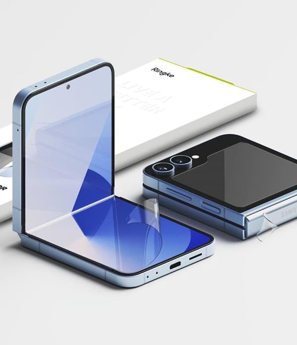 [2-Pack] Ringke Galaxy Z Flip 6 Skärmskydd Set 3in1 - Clear