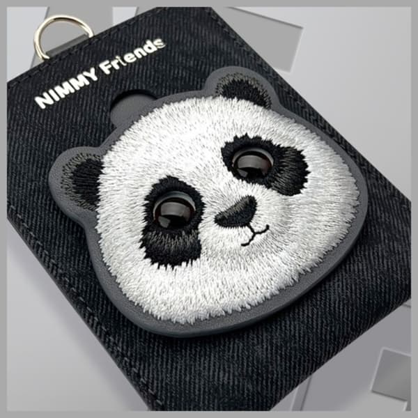 Nimmy Korthållare Big Eyed Pet 2.0 Panda - Svart