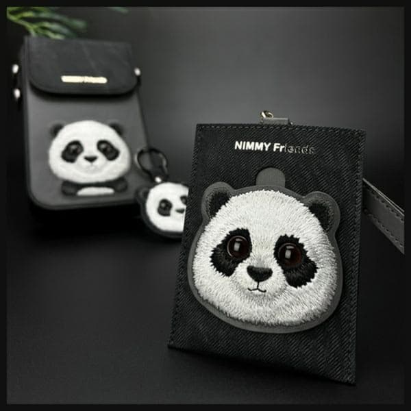 Nimmy Korthållare Big Eyed Pet 2.0 Panda - Svart