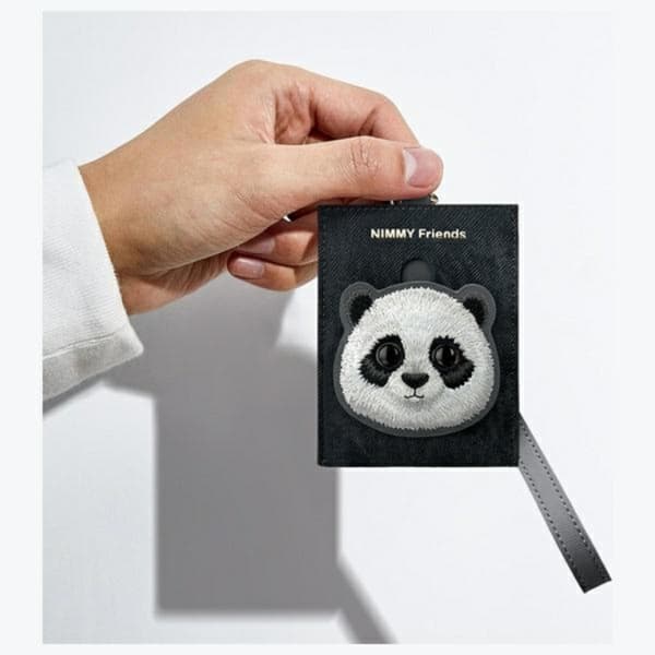 Nimmy Korthållare Big Eyed Pet 2.0 Panda - Svart