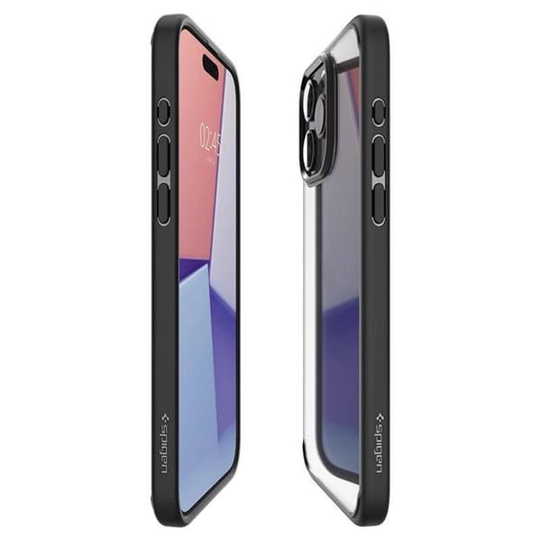 Spigen iPhone 15 Pro Mobilskal Crystal Hybrid - Transparent/Svart