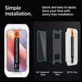 Miniatyrbild 6 av 11: [2-Pack] Spigen iPhone 16 Pro Max Härdat Glas Skärmskydd 'EZ Fit"