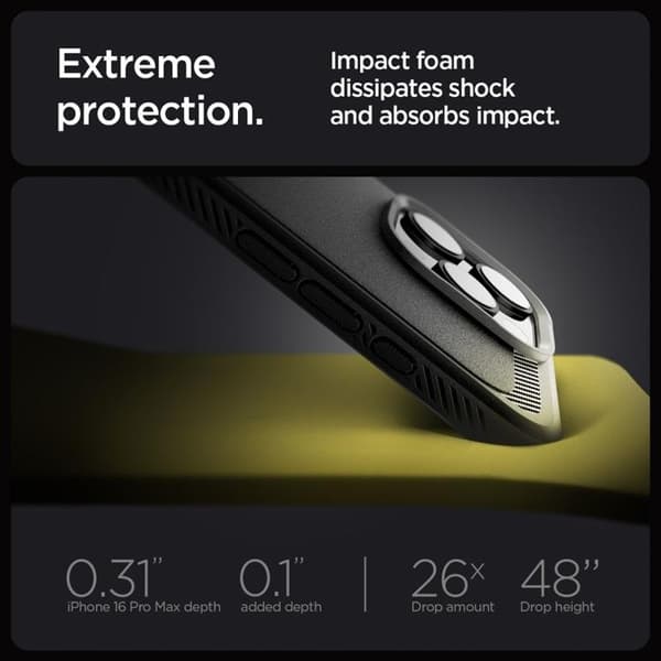 Spigen iPhone 16 Pro Max Mobilskal Magsafe Rugged Armor - Svart