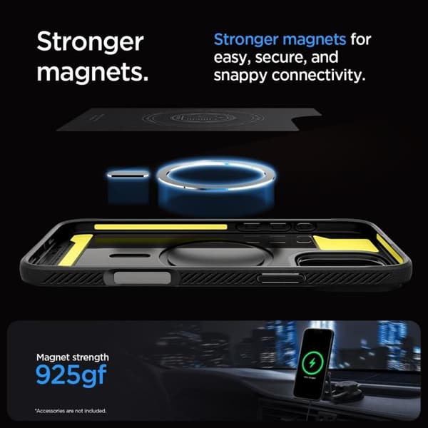 Spigen iPhone 16 Pro Max Mobilskal Magsafe Rugged Armor - Svart