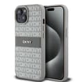 Miniatyrbild 1 av 8: DKNY iPhone 15/14 Plus Mobilskal Läder Mono Stripe & Metal Logo