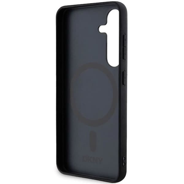 DKNY Galaxy S24 Mobilskal Magsafe Läder Pattern Metal Logo