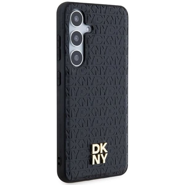 DKNY Galaxy S24 Mobilskal Magsafe Läder Pattern Metal Logo