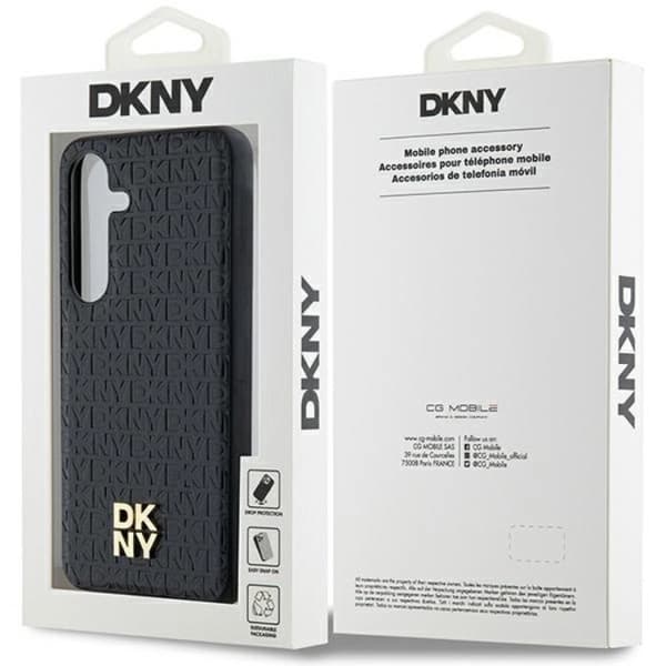 DKNY Galaxy S24 Mobilskal Magsafe Läder Pattern Metal Logo
