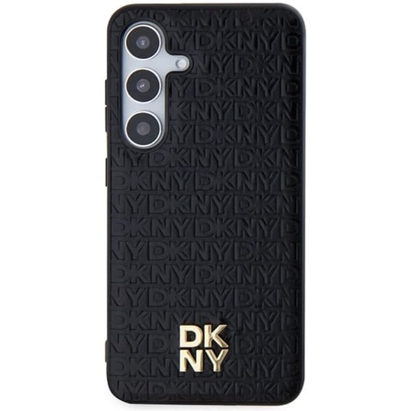 DKNY Galaxy S24 Mobilskal Magsafe Läder Pattern Metal Logo