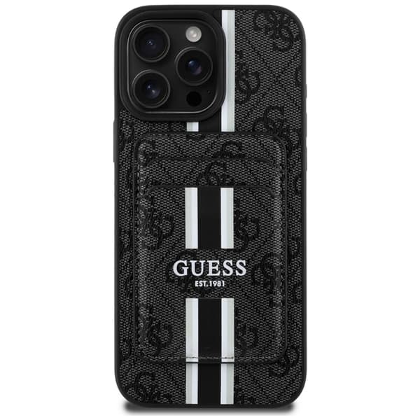 Guess iPhone 16 Pro Max Mobilskal Magsafe Korthållare Stripes