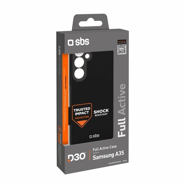 SBS Galaxy A35 Mobilskal Full Active D3O - Svart