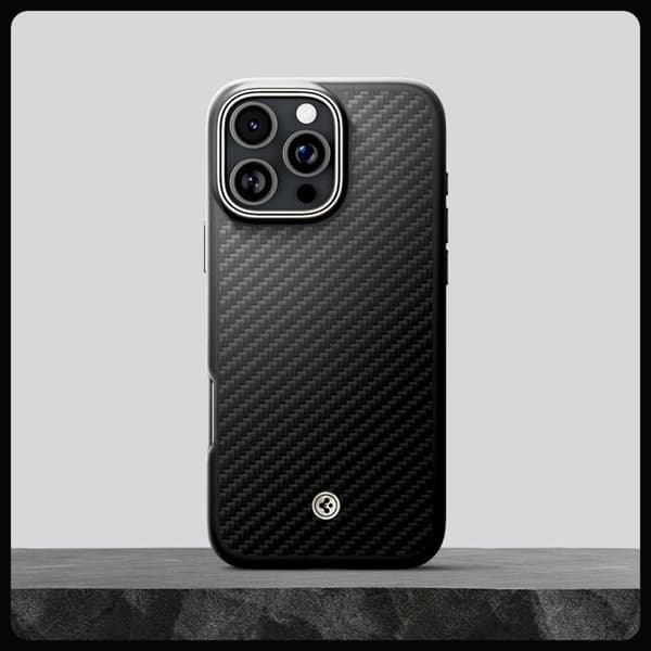 Spigen iPhone 16 Pro Max Mobilskal Magsafe Enzo Aramid - Svart