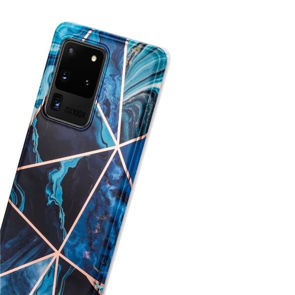 BOOM - Grid skal till Galaxy S21 - Blå Marmor