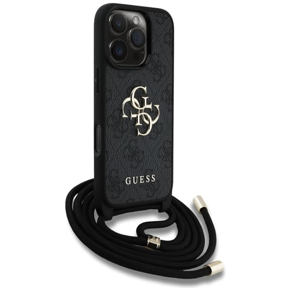 Guess iPhone 16 Pro Mobilskal Crossbody Big Logo - Svart