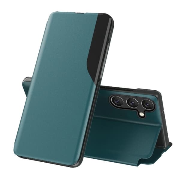 Galaxy A36 Fodral Eco Läder View Elegant Flap - Grön