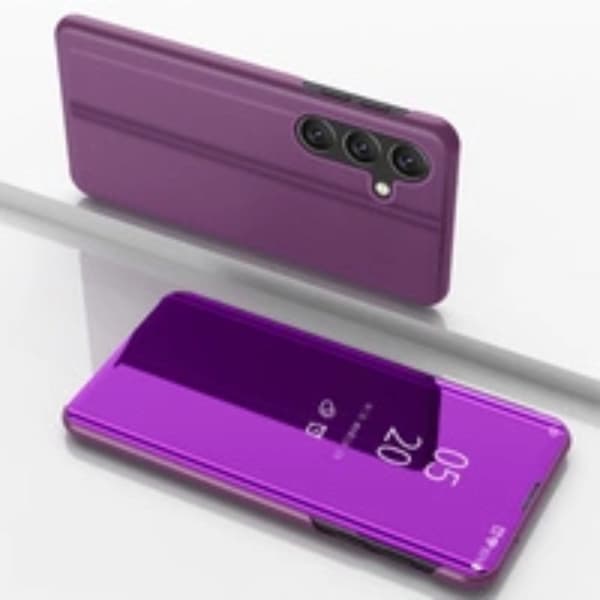 Galaxy S25 Fodral Clear View - Rosa
