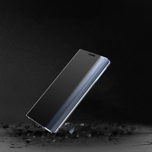Galaxy S25 Fodral Sleep View med Flap - Blå