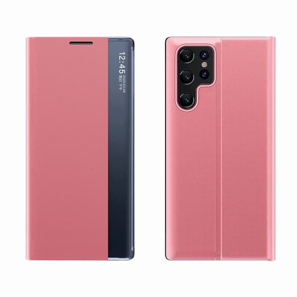 Galaxy S24 FE Fodral Sleep View med Flap - Rosa